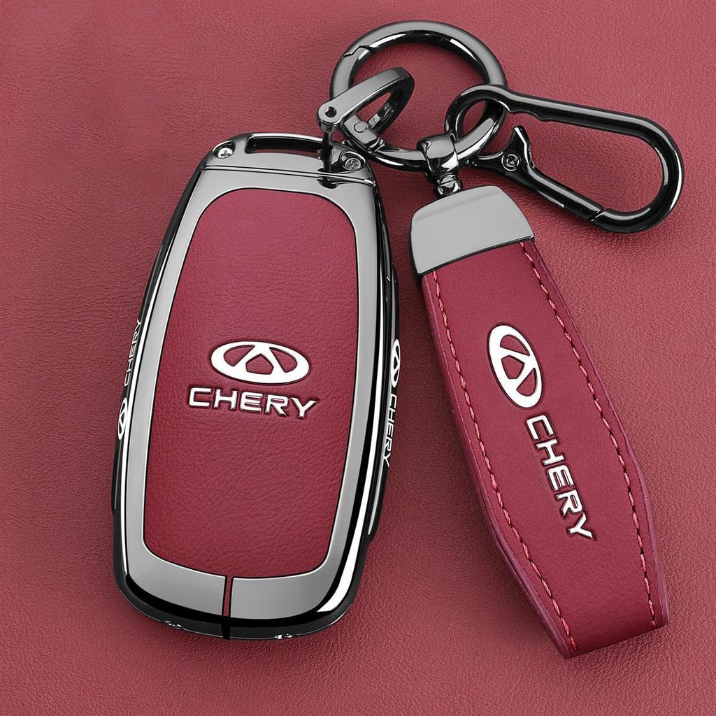 Чехол-брелок из цинкового сплава для ключа автомобиля Chery Tiggo 7 Pro 8 9 2025 2026 Чехол-сумка для брелока Корпус Кольцо-держатель Брелок Аксессуары KK2