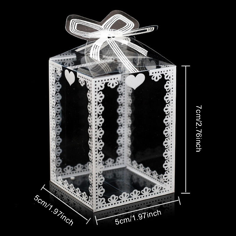 20 шт. Прозрачная подарочная коробка ПВХ пластик Прозрачная упаковочная коробка для свадьбы, детского праздника, сувенир для вечеринки, подарок, коробка для шоколада, конфет, торта