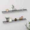 VidaXL Wall Shelves 2 Pcs Grey 100x9x3 Cm