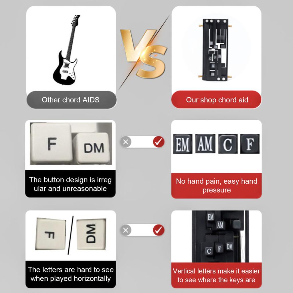 Система обучения аккордам для гитары, тренажер для аккордов для гитары, набор инструментов для игры на гитаре и пения, подходящий для легкого переключения аккордов