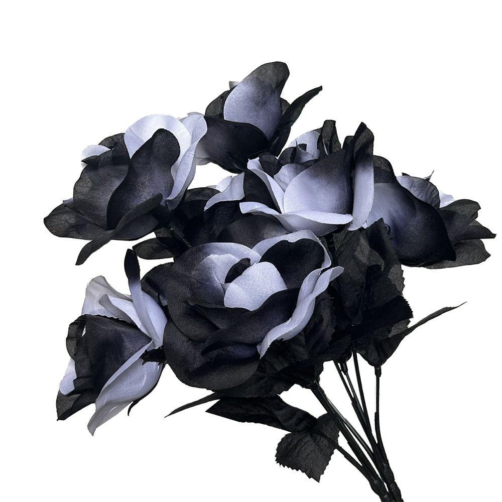 Multicolor Calla Lily Artificial Flower Halloween Faux Red Palm Simulation Rose  Flower Arrangement