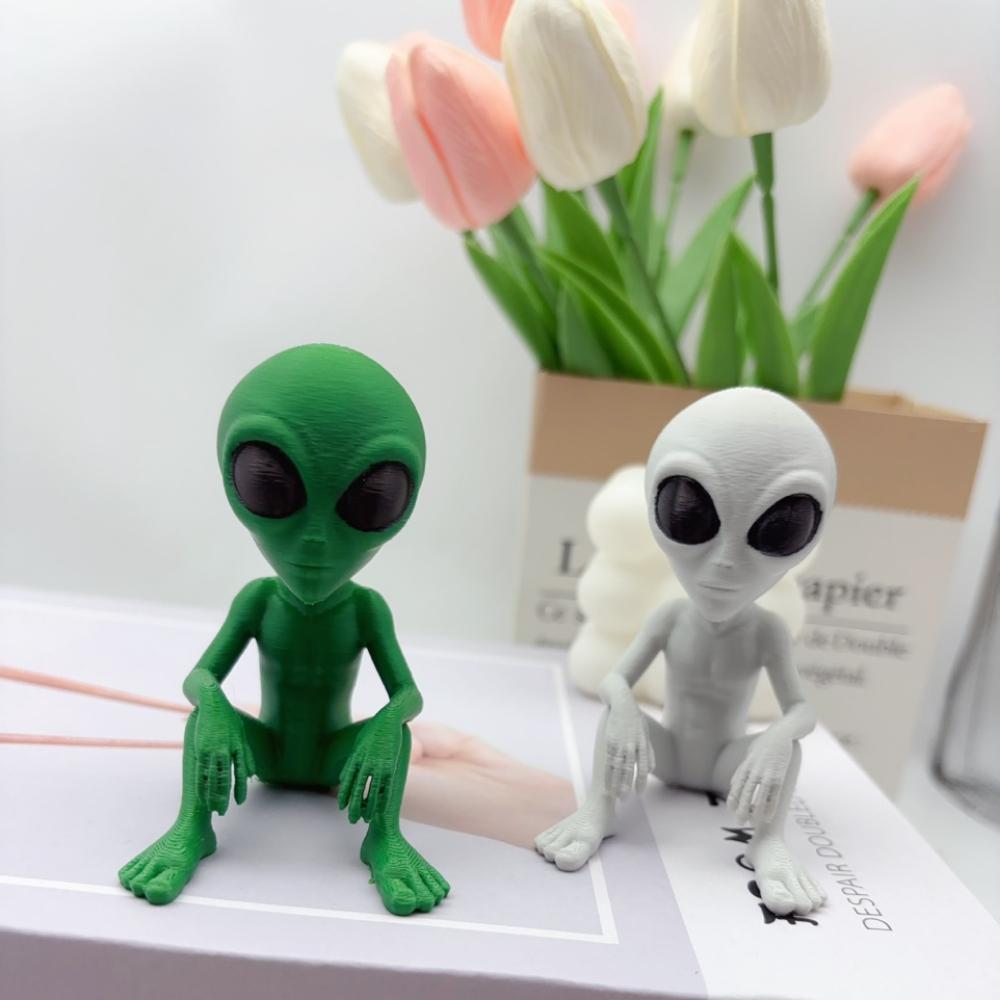 3D-печатные статуэтки фэнтезийных инопланетян, интересные космические украшения и забавные дизайны, подходящие для декора помещений/улицы