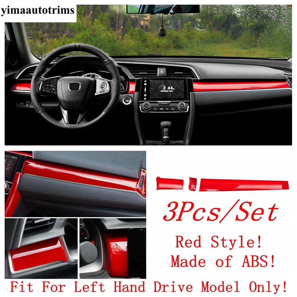 Steering Wheel / AC Air Vent / Window Lift / Gear Shift Panel / Handle Bowl Cover Trim Accessories For Honda Civic 2016 -