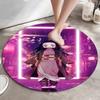 Classic Japanese-style cartoon Demon Slayer round rug, home soft decorative anti-slip yoga mat and chair mat, outdoor floor mat carpet K7