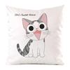 Nordic Minimalist Hand-Painted Cat Digital Printing Short Plush Pillow Covers For Car Sofa Office Cushion Cover Home Goods