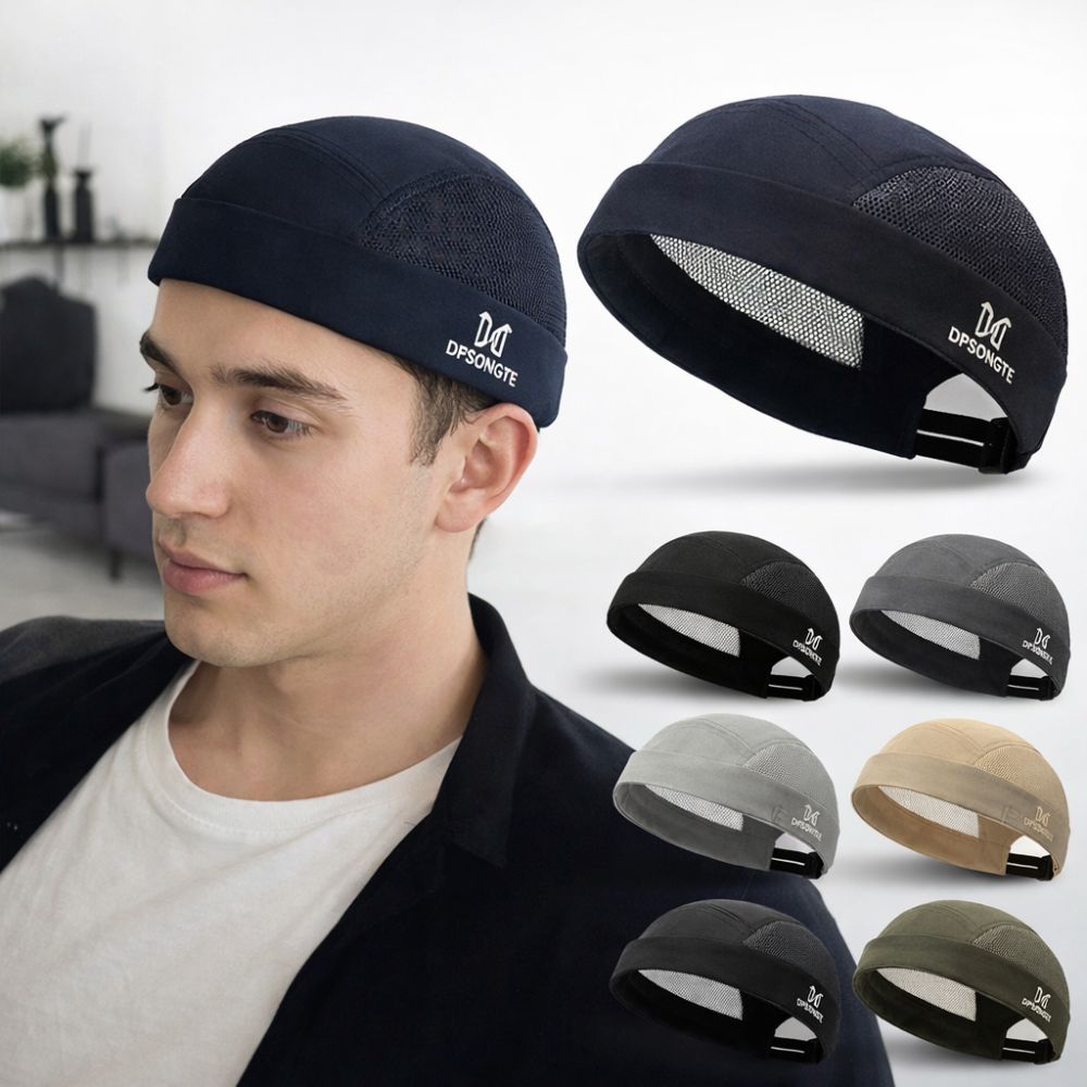Cotton Hip Hop Hat Vintage Landlord Hat Fashion Brimless Beanie Hat For Men Women