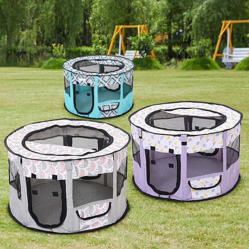 Pet Cat Kennels Fences Portable Dog Tent Houses for Small Large Dogs Folding Playpen Indoor Puppy Cage Dog Crate Delivery Room