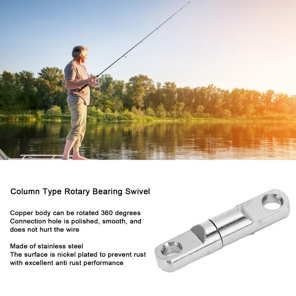 15PCS Stainless Steel Fishing Swivels 360° Swivel Connectors Bearing Swivels Fishing Accessories