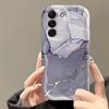 Цветной Мраморный Крем Волнистый Край Чехол для Samsung S26 Ultra 5G Чехлы Galaxy S25 Plus S24 S23 S21 FE A17 A37 A57 A56 A55 A16 Чехол