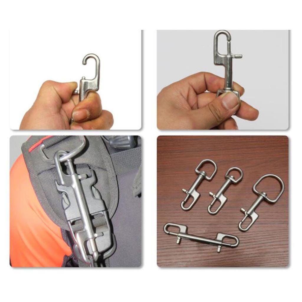 Stainless Steel Swivel Snap Hook Clip for Scuba Diving Part Tool Accessories