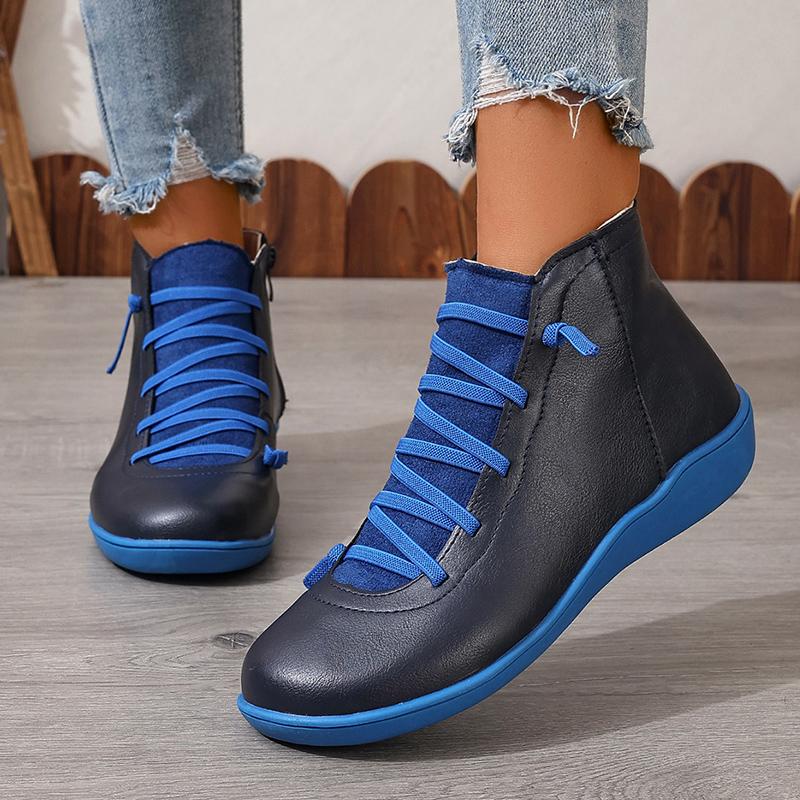 Женские ботильоны на плоской подошве, дизайнерские повседневные кроссовки для бега, зимние кроссовки на шнуровке 2024 года, новый тренд бренда, удобные женские кроссовки для ходьбы