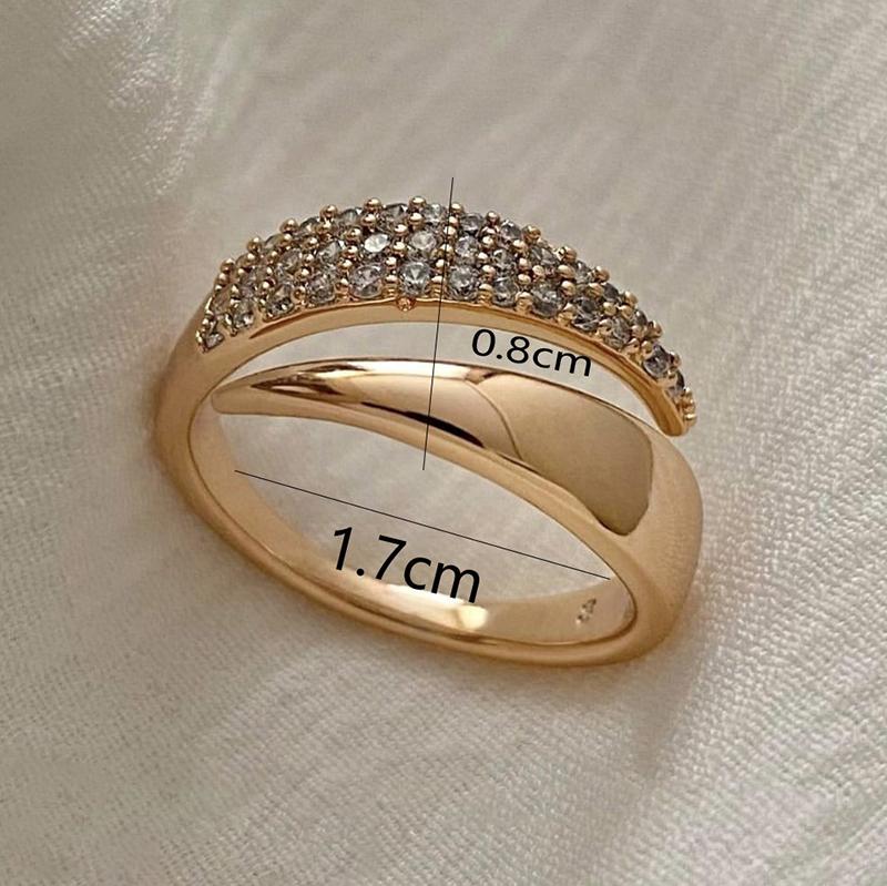 High Quality Multi-Layer Geometry Rings For Women Girls Trendy Hollow Full Ring Jewelry Accessories Gifts