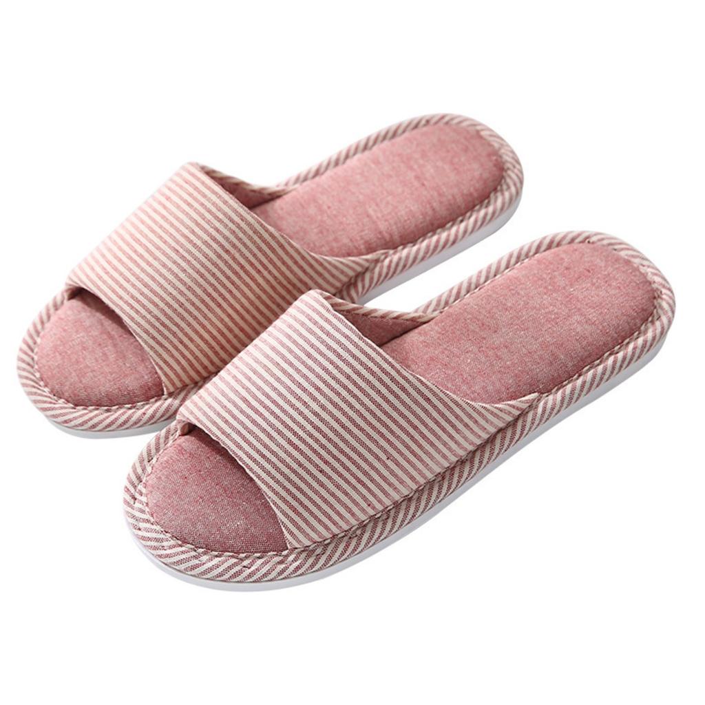 Льняные тапочки, напольное покрытие для дома весной и летом, нескользящие и износостойкие тапочки из хлопка и льна, бесшумные для домашнего использования