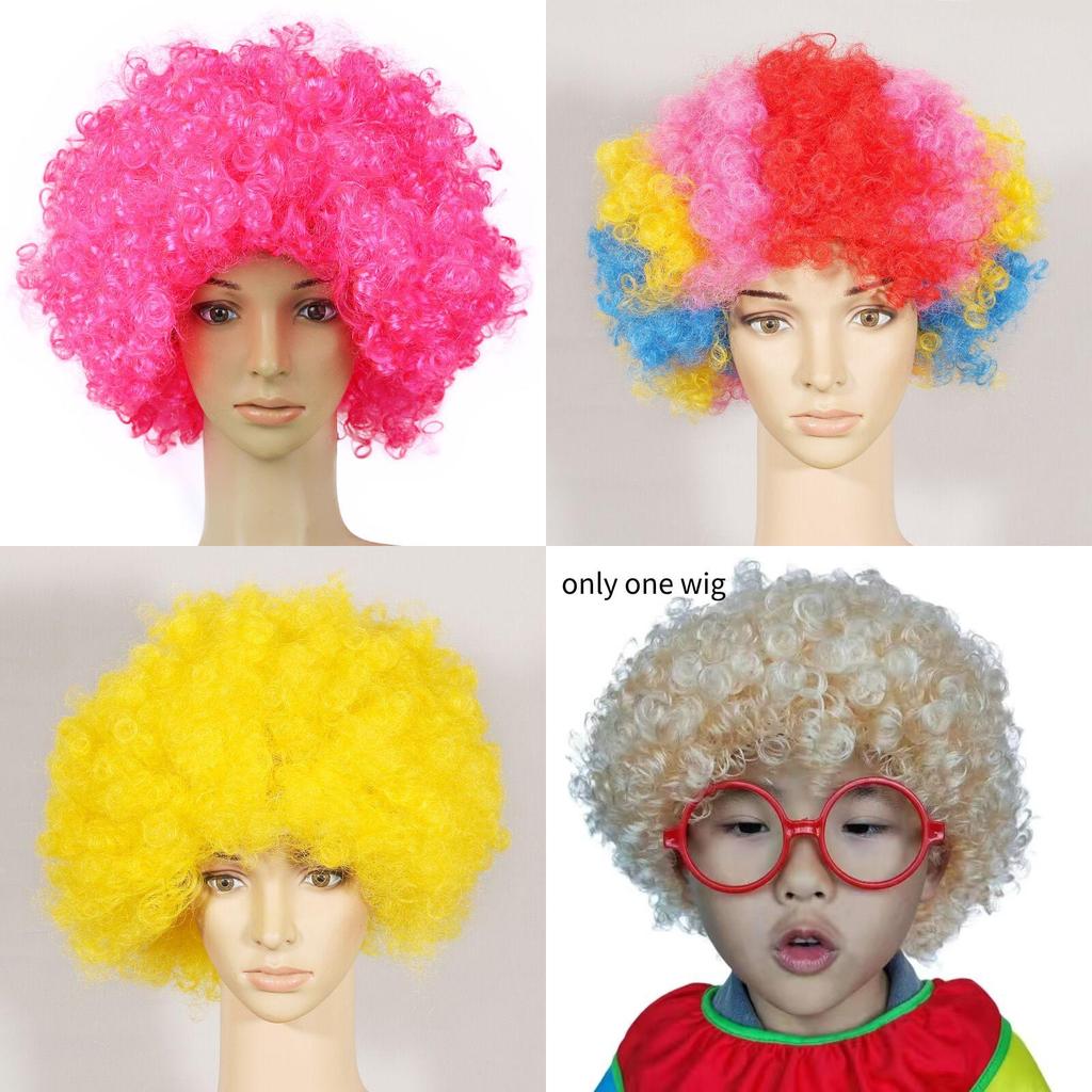 Joker Wig With Colorful Explosion Hair For Childrens Festival Costume Accessory