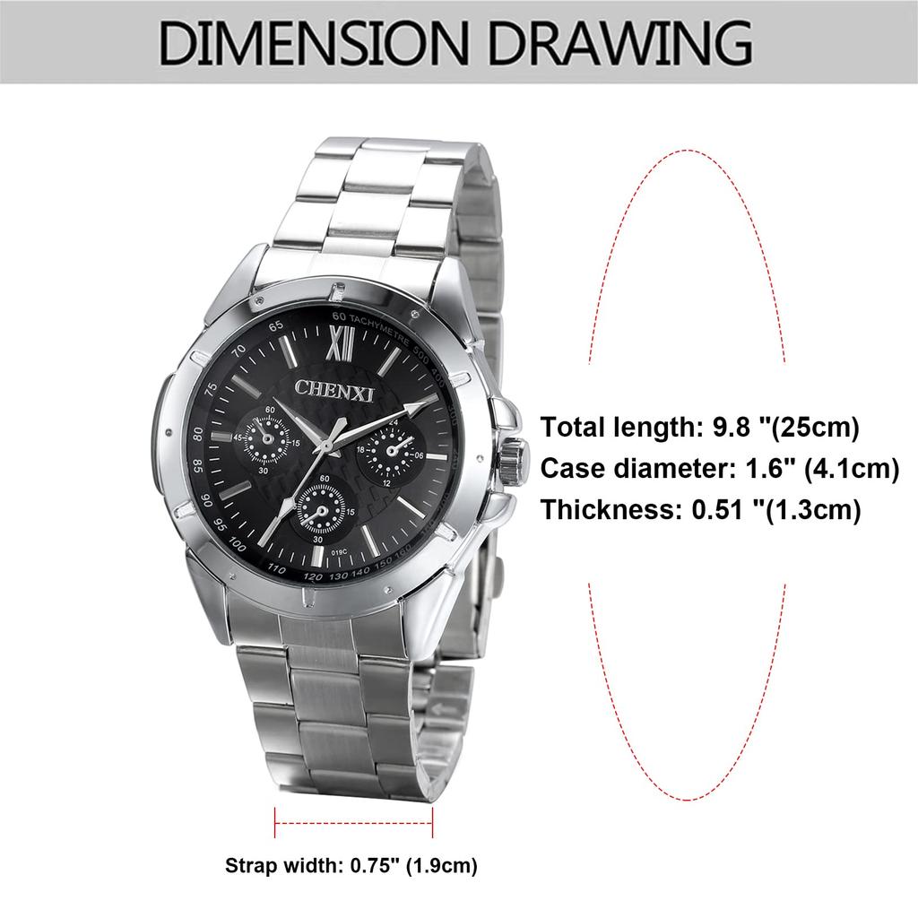 Stainless Steel Waterproof Analog Quartz Small Cute Fashion Accessory Perfect for or Her Gift Women's Watch, Silver Display, Movement, Seconds,