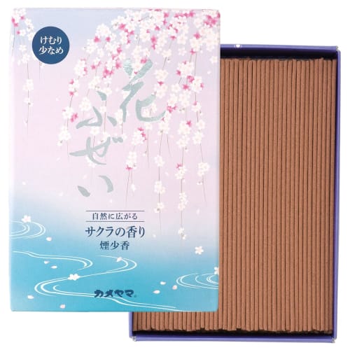Kameyama Hanafuzei Sakura Low Smoke Incense, Large Value Pack, Approx. 220g, Approx. 500 Sticks, Low Smoke Incense