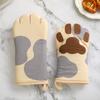 Heat Resistant Microwave Mitt Anti-scalding Kitchen Gloves BBQ Gloves Cat Paws Oven Mitts  Dish