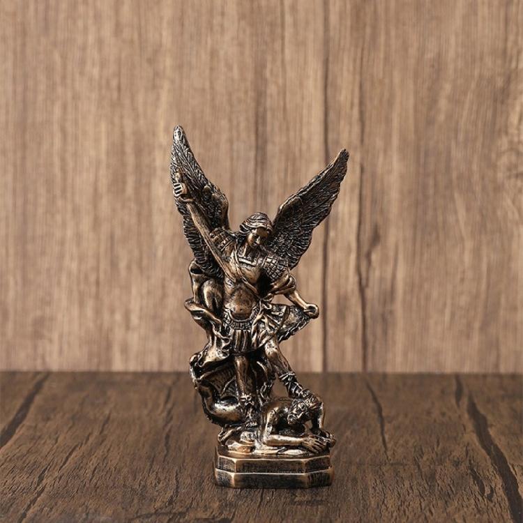 Protective Miguel Archangel Statue, 5.12Inch Miguel Arcangel Decors for Collectors Figure