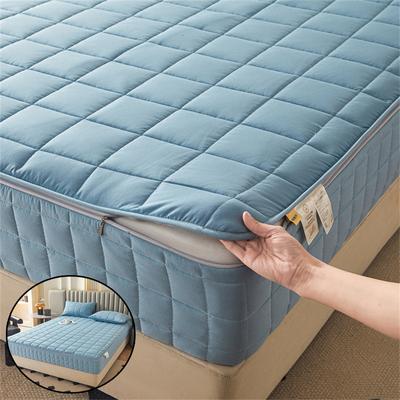Матрасный наматрасник с пятью полностью закрытыми сторонами, утолщенный стеганый матрасный топпер, бесшумный, против клещей, дышащий чехол-протектор для матраса