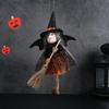 Новый узор. Хэллоуин Украшение Декорация Фестиваль Призраков Ведьма Держит Метлу Юбка из Пряжи. Подвесные Компоненты Игрушки. Бар Хоррор Вешалка Розыгрыш