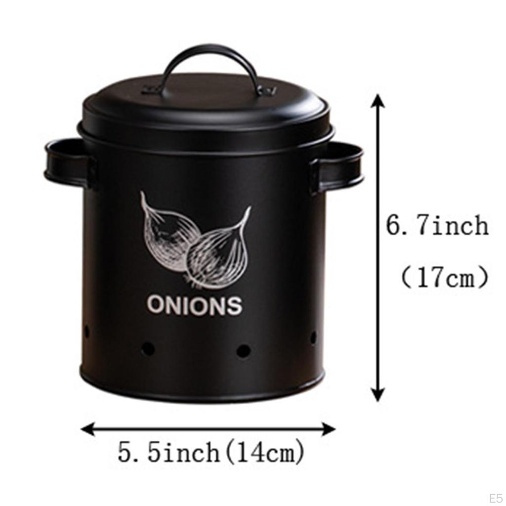 Фермерский кухонный контейнер для хранения овощей, жестяная банка, удобный в использовании с крышкой