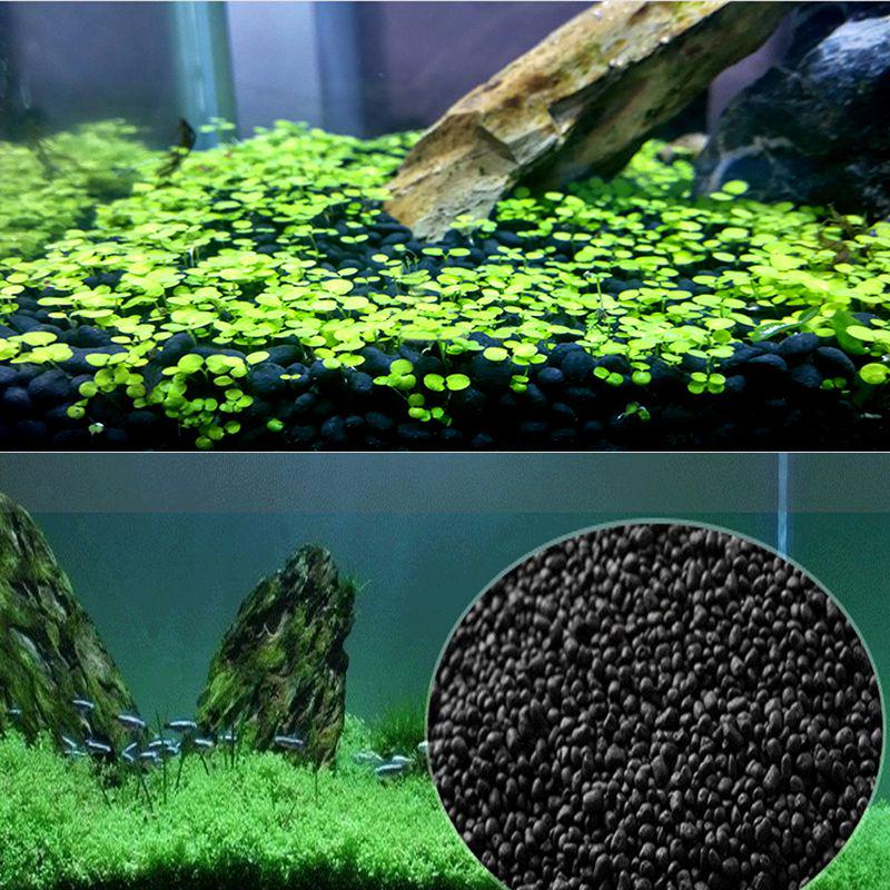 Safe & Non-toxic Aquarium Gravel, Decoration for Freshwater Aquarium, Solid Black, 100g