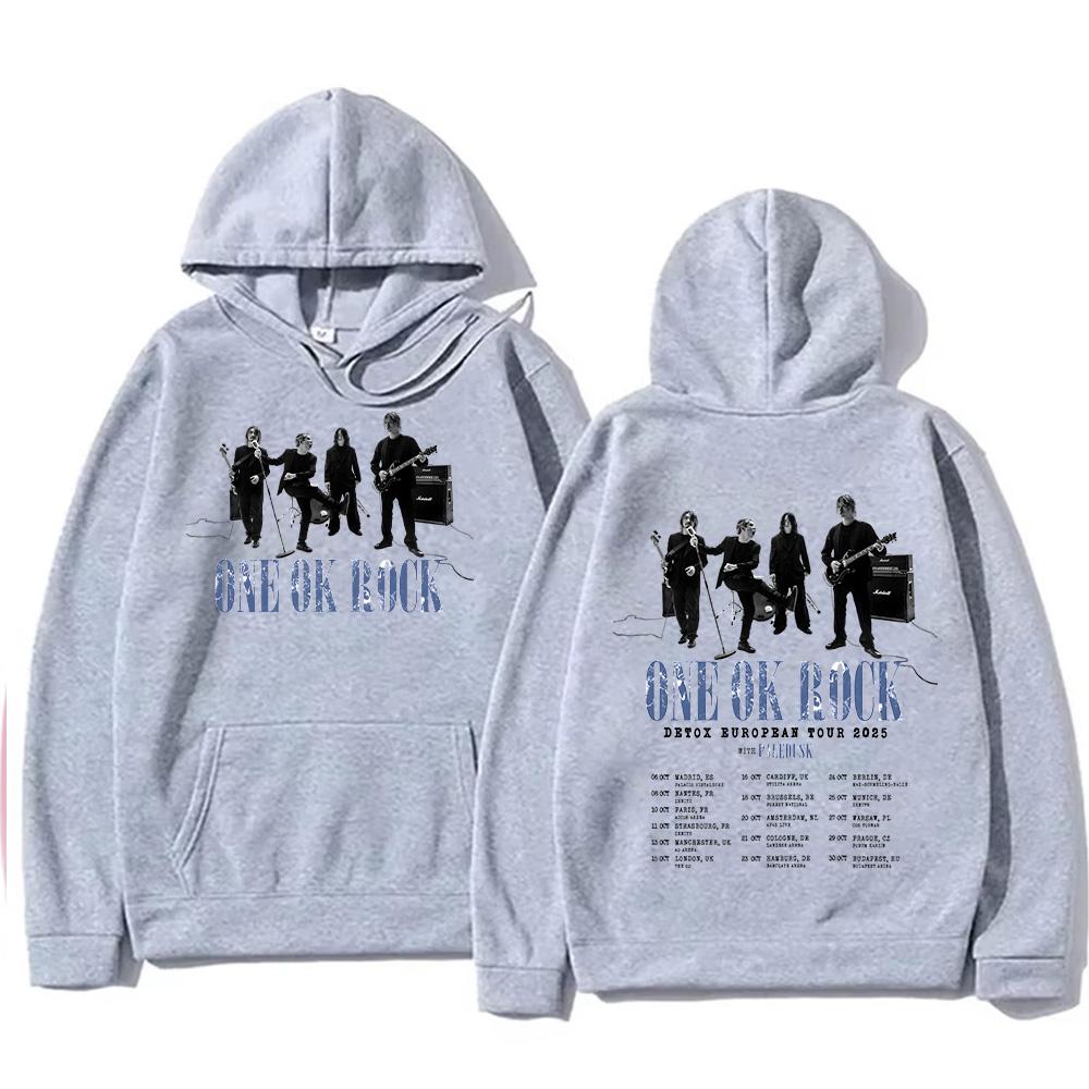 Худи группы One Ok Rock, хип-хоп группы, толстовки с туром ONE OK ROCK Detox по Европе, осенняя мужская и женская уличная одежда с принтом с двух сторон, Funko Pop