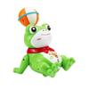 Электрическая игрушка «Шагающая лягушка» со светом и музыкой, вращающимся шаром-головой, игрушка «Лягушка-трюкач», интерактивная игрушка-животное для ползания для малышей, мальчиков, девочек, для времени на животике