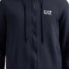 Emporio Armani Ea Fw24 Однотонный Кардиган с Капюшоном на Шнурке с Принтом Логотипа, Толстовка с Длинным Рукавом, Мужская Толстовка, Темно-Синий, 8NPM38-PJVTZ-1562