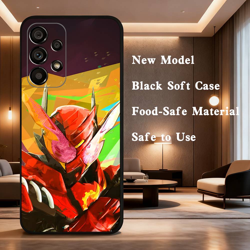 Masked Rider Kamen Rider For Samsung Galaxy A73,31,71,53,32,72,Note,22,41,8,9,52,J7,Soft Black Silicone Cover Case
