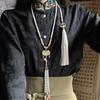 Pearl Horse Face Skirt Necklace Tang Ming Song Dynasty Long Tassel Necklace  Decoration