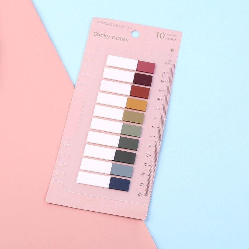 Многоцелевая наклейка для заметок с индексной страницей и линейкой, наклейка для блокнота, студенческие канцелярские принадлежности, школьные канцелярские принадлежности