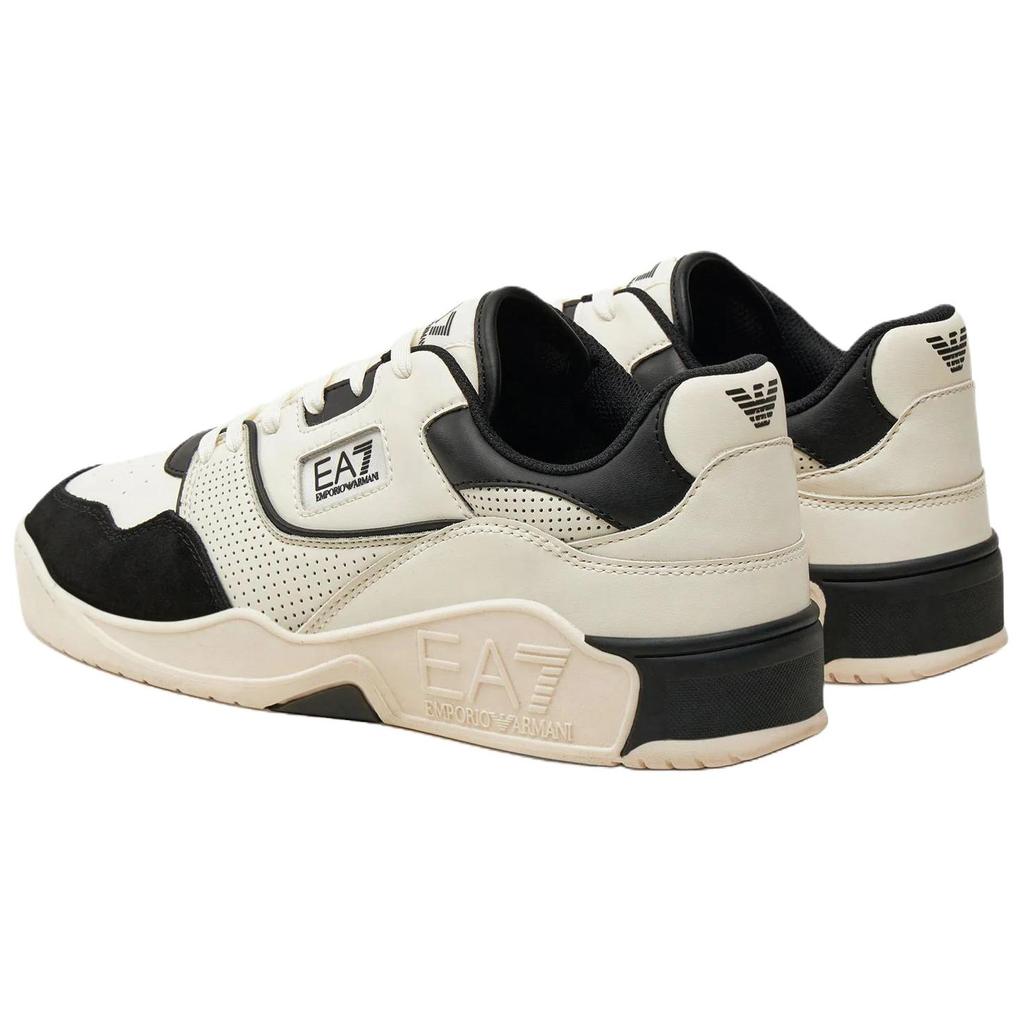 Emporio Armani EA7 Мужские повседневные низкие кроссовки на шнуровке из кожи Белый X8X187XK402N480