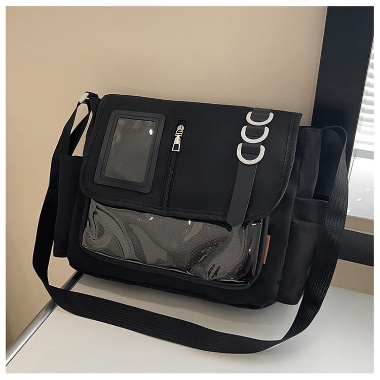 Школьные сумки Harajuku в стиле Y2K для девочек Новая прозрачная Itabag Сумка через плечо Пластина для демонстрации значков Сделай сам Ita Bag