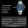 Forsining Luxury Waterproof Mechanical Large Man Watches Stainless Steel Automatic Movement Chronograph Wristwatch