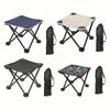 Ultra-Light Portable Folding Camping Stool with Storage Bag Side Pocket - Durable Frame, Quick Setup, Ideal for Camping, Fishing, Outdoor Activities