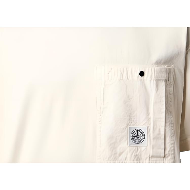 STONE ISLAND Удобная хлопковая футболка с круглым вырезом, устойчивая к разрывам, с коротким рукавом, мужские топы L1S152100004S0115V0093