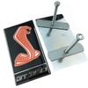 3D Metal Snake Cobra logo Car Front Grille Badge Side Fender Rear Trunk Emblem Stickers Auto Styling Accessories
