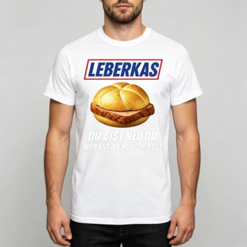 2026 New Unisex Pure Cotton Tee Classic Leberkas Meat Loaf Bread Gerunisex Saying Print Streetwear Food Lover Male Shirts