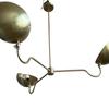 3-Arms Starburst Light Fixture | Mid-Century Modern Brass Orb Sputnik Chandelier | Italian Handmade Ceiling Light Fixture Stylish Home Decor