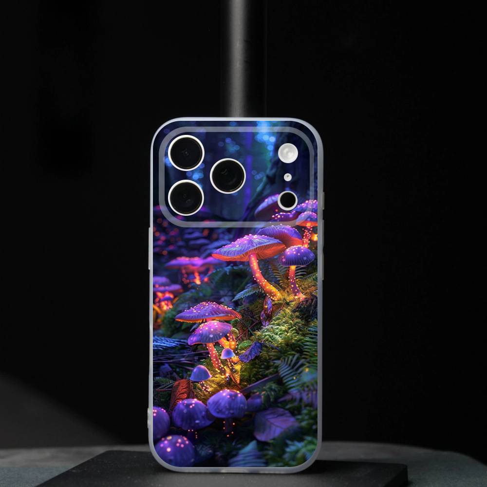 Психоделический арт M-Гриб Чехол для телефона для iPhone 17,16,15,14,13,12,11,Pro,Max,Plus,Mini,SE4,E Для беспроводной зарядки Magsafe