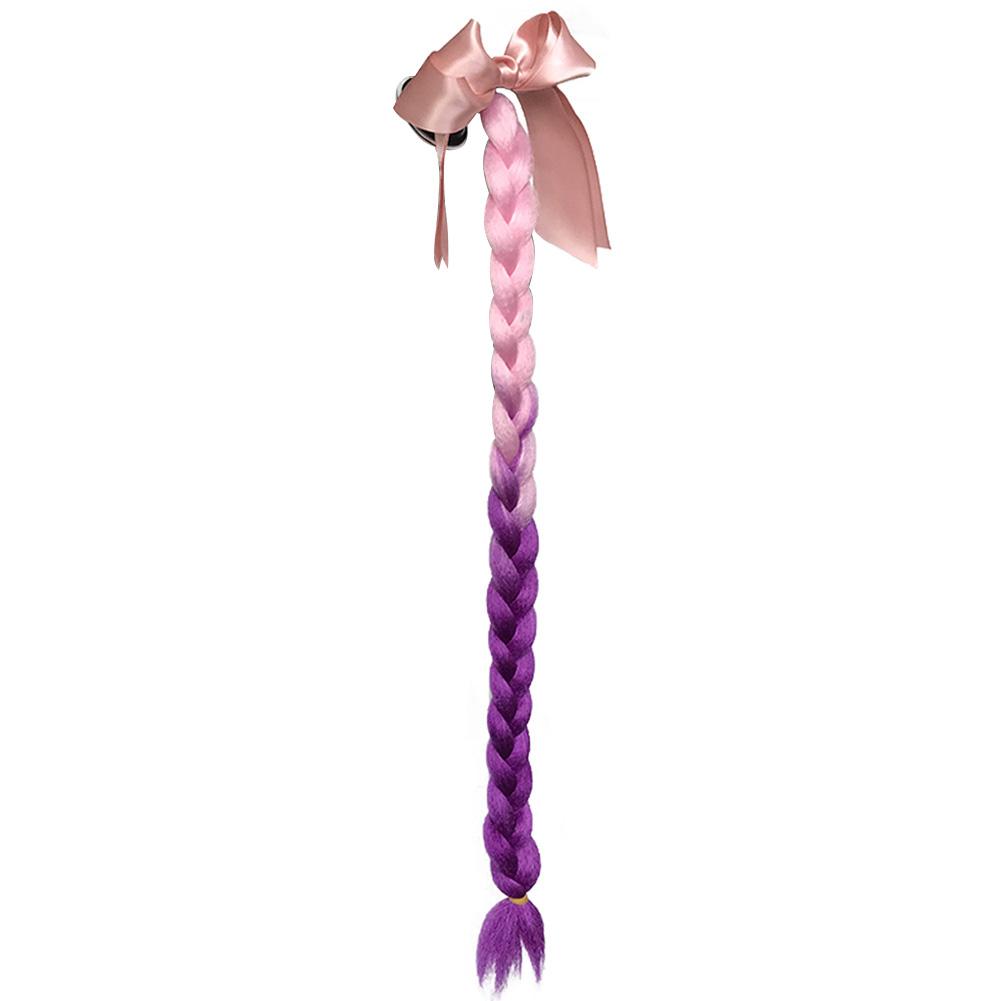 22-дюймовый мотоциклетный шлем с косами, женский парик с косами для мотоциклетных шлемов, 11 цветов, двойная косичка, хвост с присоской