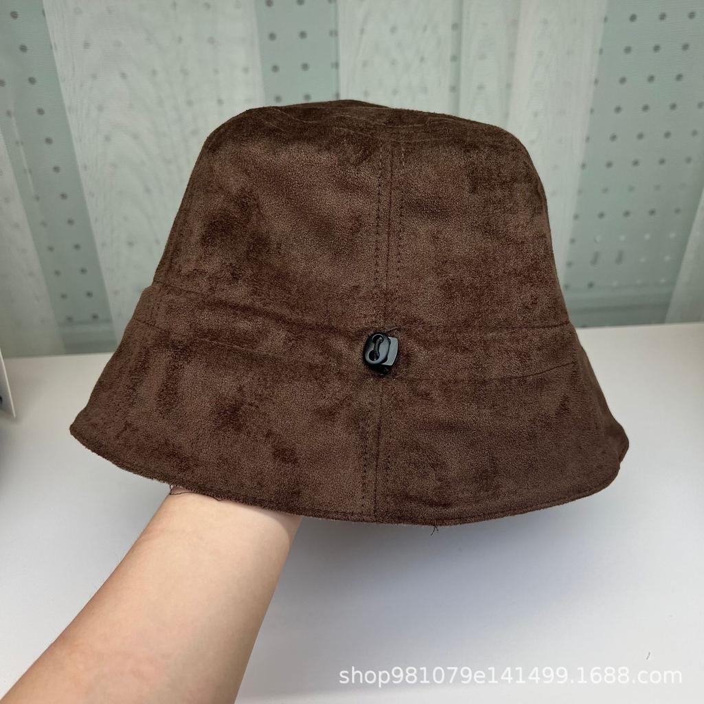 New double-sided bucket hat for women's spring and autumn versatile plain face sunscreen bucket hat ins temperament washbasin hat