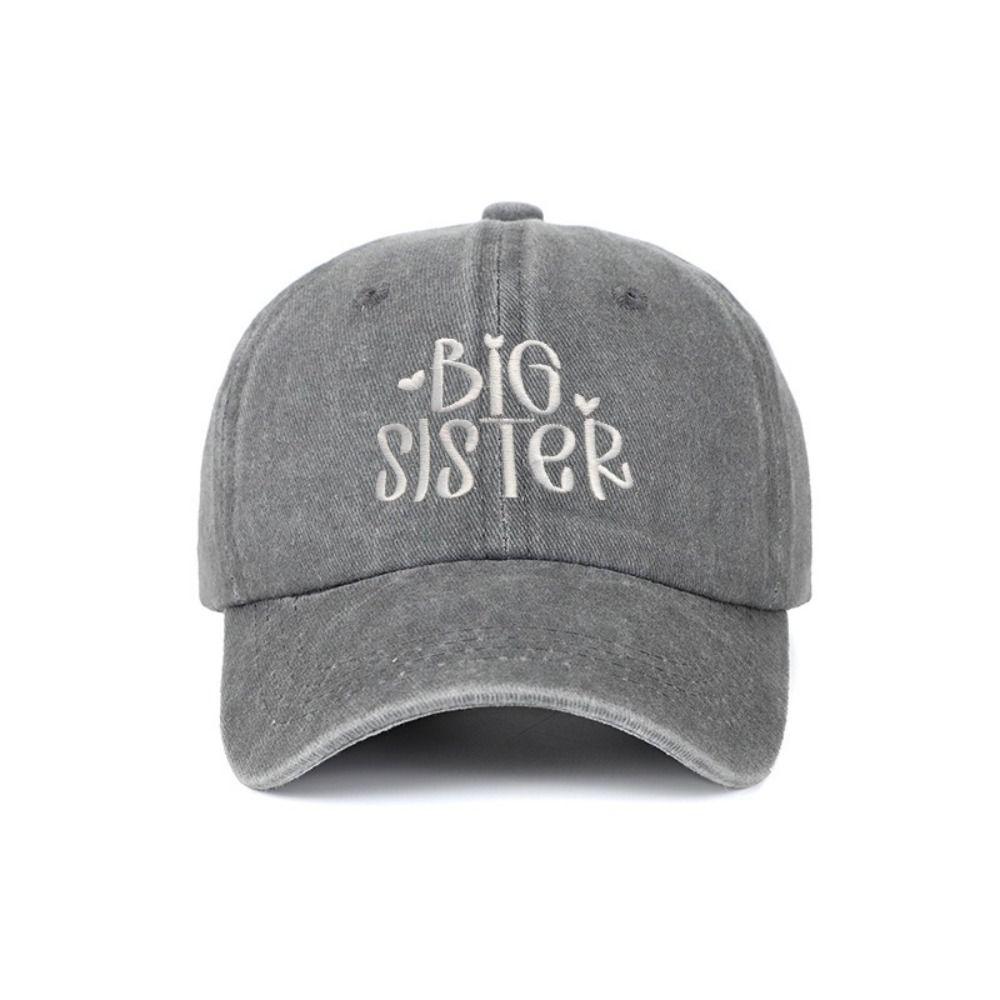 Vintage Big Brother Big Sister Caps Adjustable Kids Dad Hat Fashion Siblings Baseball Hats Gifts