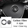 Car Steering Wheel Emblem Sticker Interior Accessories For Volkswagen GTI Polo Golf Passat Scirocco Beetle Tiguan Magotan