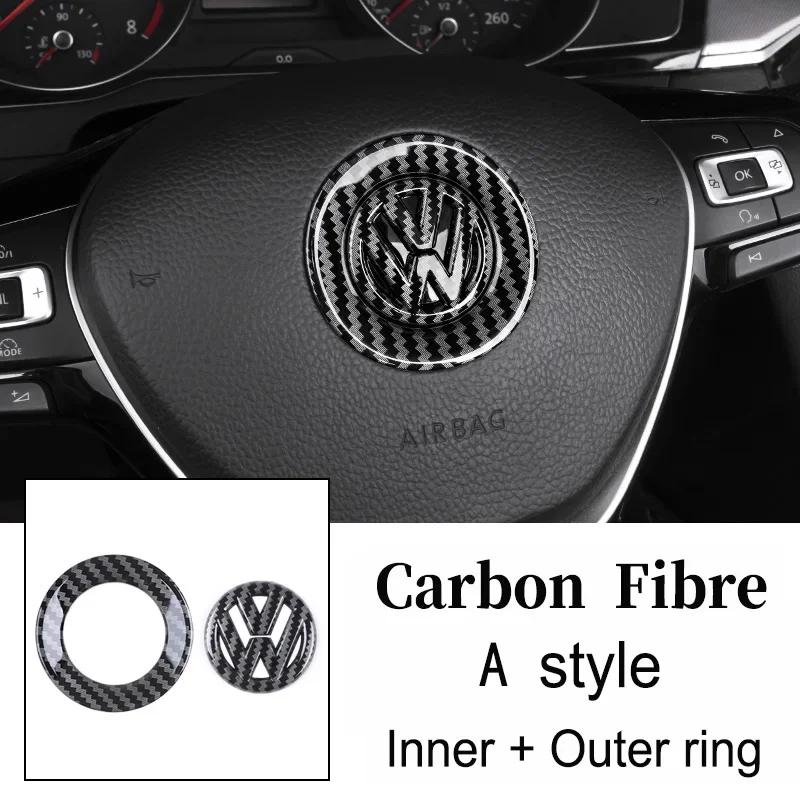 Car Steering Wheel Emblem Sticker Interior Accessories For Volkswagen GTI Polo Golf Passat Scirocco Beetle Tiguan Magotan