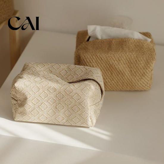 Non Woven Paper Storage Non-woven Fabric Tissue Box, Multi-purpose Organizer, Soft Durable Bedroom Napkin Holder Towel Dispenser Case, for Office Desk