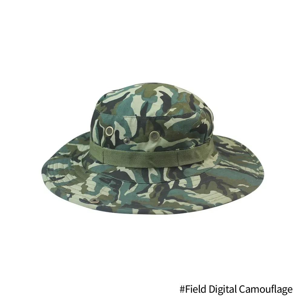 Camouflage Boonie Hat Tactical Bucket Hats Panama Summer Cap Hunting Hiking Outdoor Camo Sun Caps Men