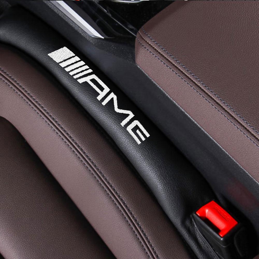 2PCS Car Seat Gap Filler Soft Padding Leather Leak Pad Plug Spacer For Mercedes Benz AMG E C M R S Class W176 W204 W212 GLC CLA