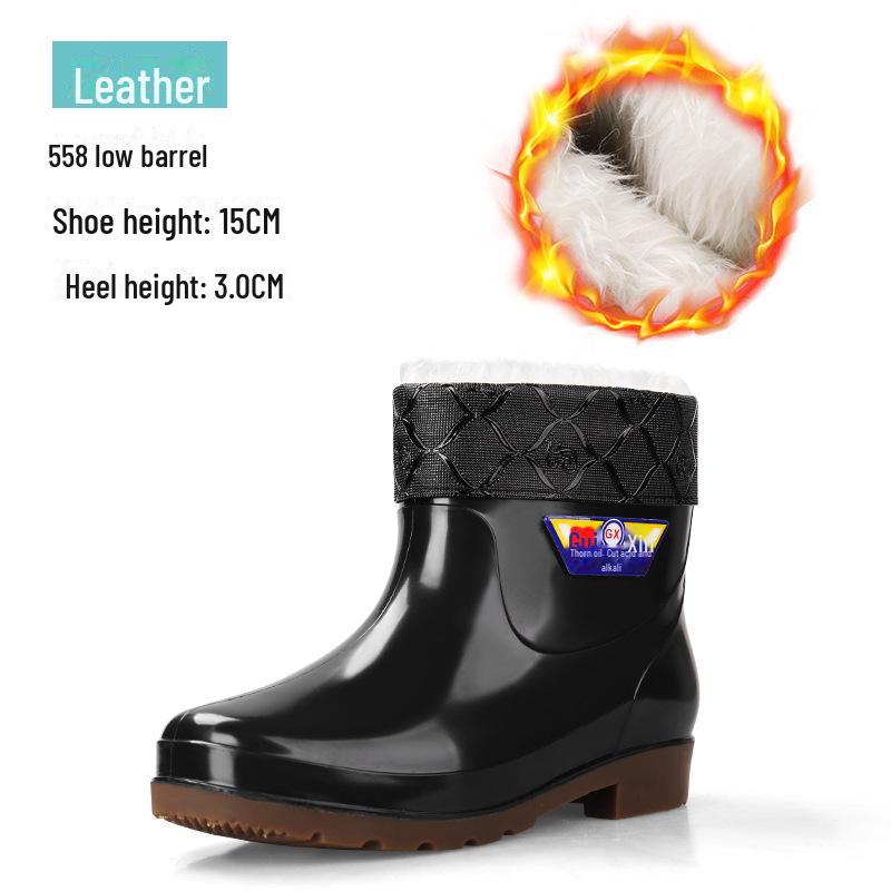 Мужские водонепроницаемые рабочие ботинки из ПВХ — нескользящие, износостойкие, защитные дождевые сапоги для строительных площадок